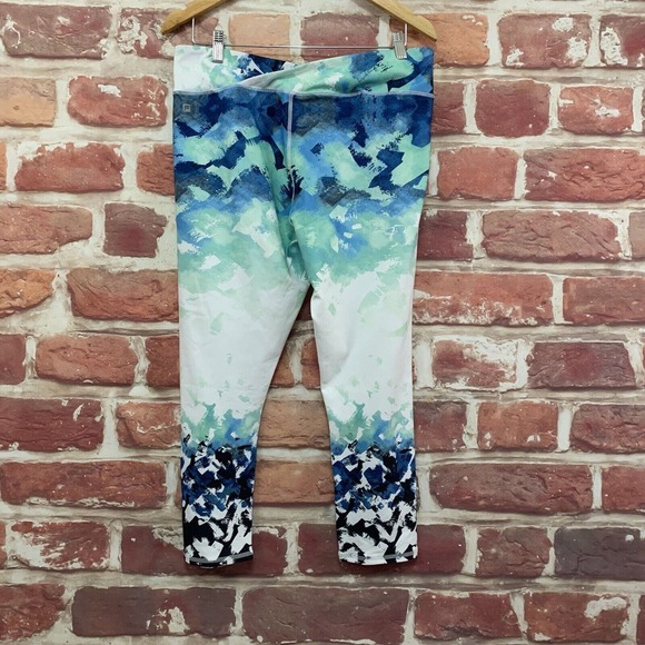 Fabletics Athletic Leggings Women's XL Multicolor Abstract Workout Gym Pants - Picture 4 of 9